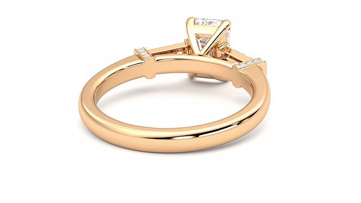 Taylor & Hart Utopia Emerald Engagement Ring 360 degree image 14