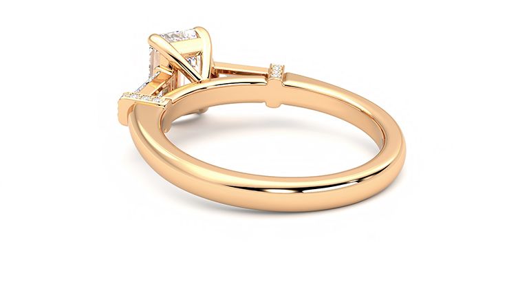 Taylor & Hart Utopia Emerald Engagement Ring 360 degree image 17