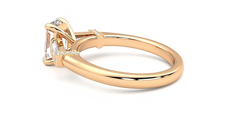 Taylor & Hart Utopia Emerald Engagement Ring 360 degree image 19
