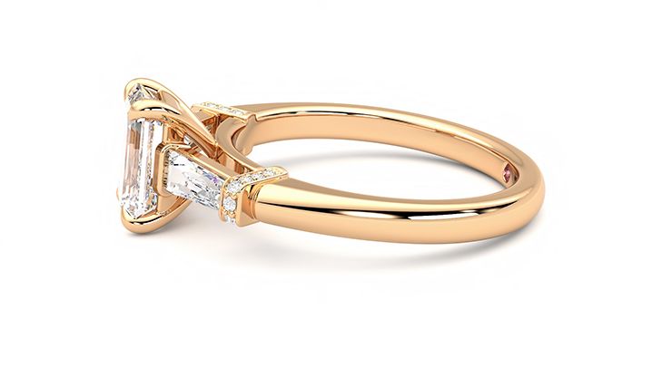Taylor & Hart Utopia Emerald Engagement Ring 360 degree image 21
