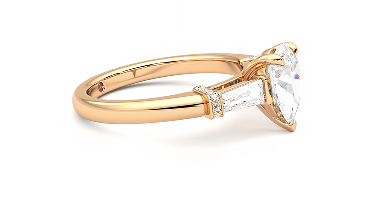Taylor & Hart Utopia Pear Engagement Ring 360 degree image 8