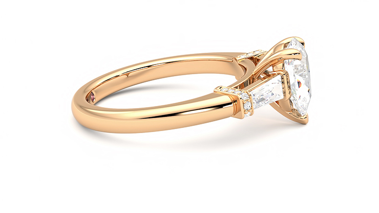 Taylor & Hart Utopia Pear Engagement Ring 360 degree image 9