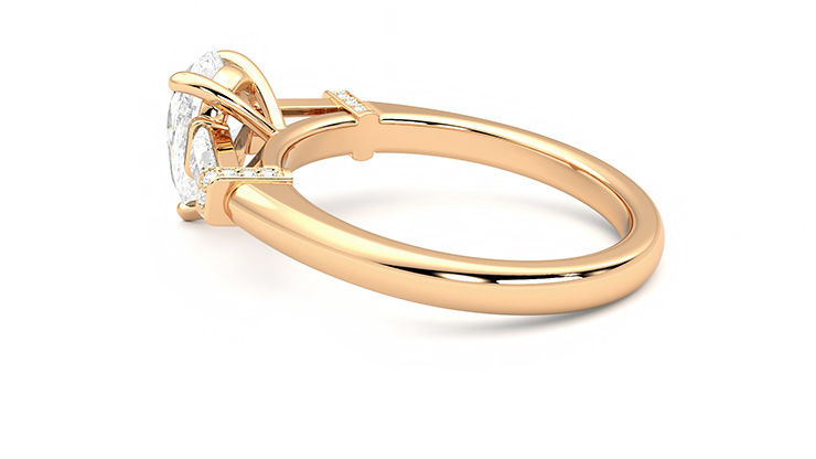 Taylor & Hart Utopia Pear Engagement Ring 360 degree image 19
