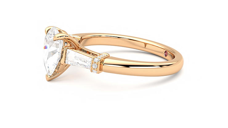 Taylor & Hart Utopia Pear Engagement Ring 360 degree image 22