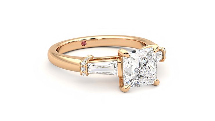 Taylor & Hart Utopia Princess Engagement Ring 360 degree image 5