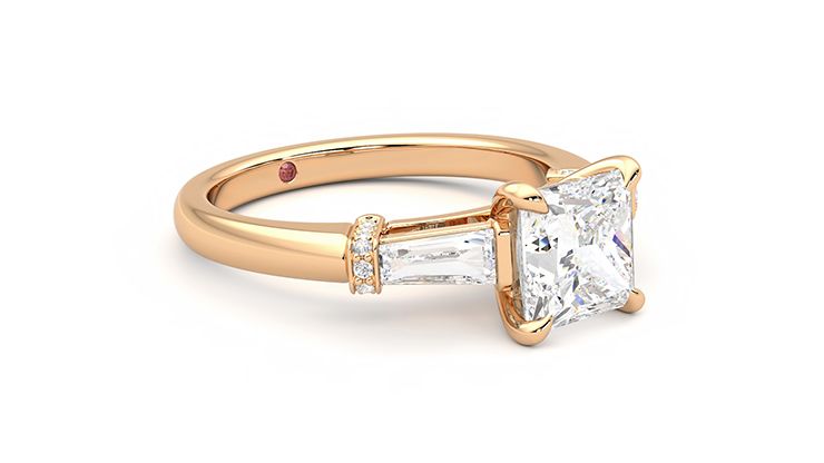 Taylor & Hart Utopia Princess Engagement Ring 360 degree image 6