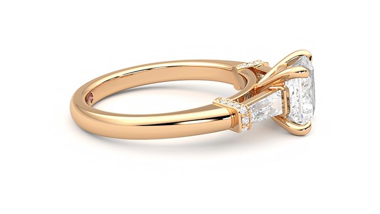 Taylor & Hart Utopia Princess Engagement Ring 360 degree image 9