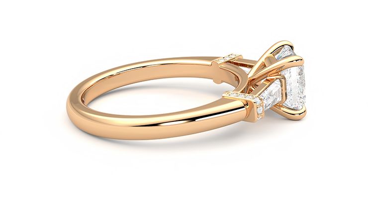 Taylor & Hart Utopia Princess Engagement Ring 360 degree image 10