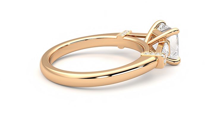 Taylor & Hart Utopia Princess Engagement Ring 360 degree image 11