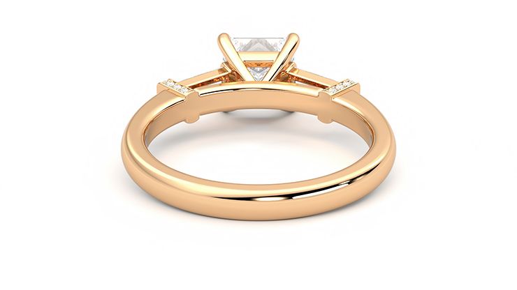 Taylor & Hart Utopia Princess Engagement Ring 360 degree image 15