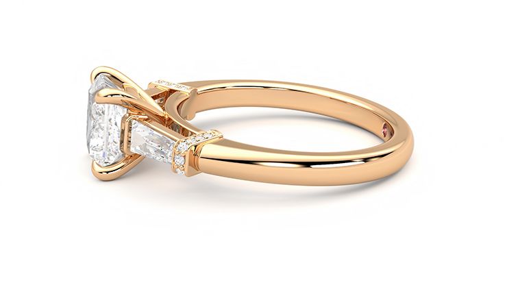 Taylor & Hart Utopia Princess Engagement Ring 360 degree image 21