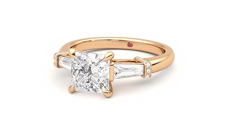 Taylor & Hart Utopia Princess Engagement Ring 360 degree image 26