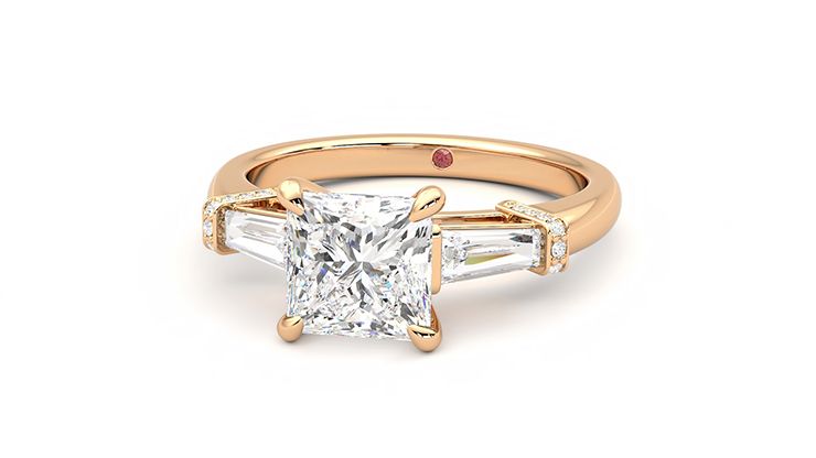 Taylor & Hart Utopia Princess Engagement Ring 360 degree image 27