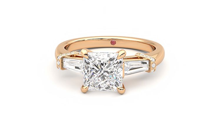 Taylor & Hart Utopia Princess Engagement Ring 360 degree image 28