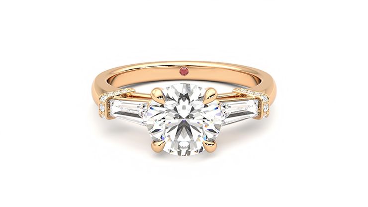 Taylor & Hart Utopia Round Engagement Ring 360 degree image 0