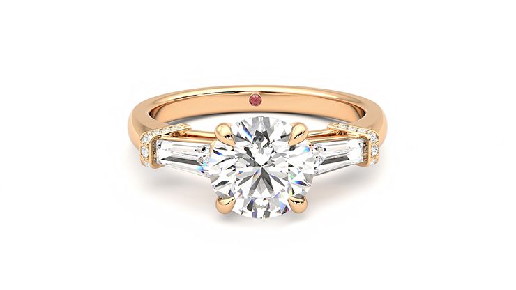Taylor & Hart Utopia Round Engagement Ring 360 degree image 1
