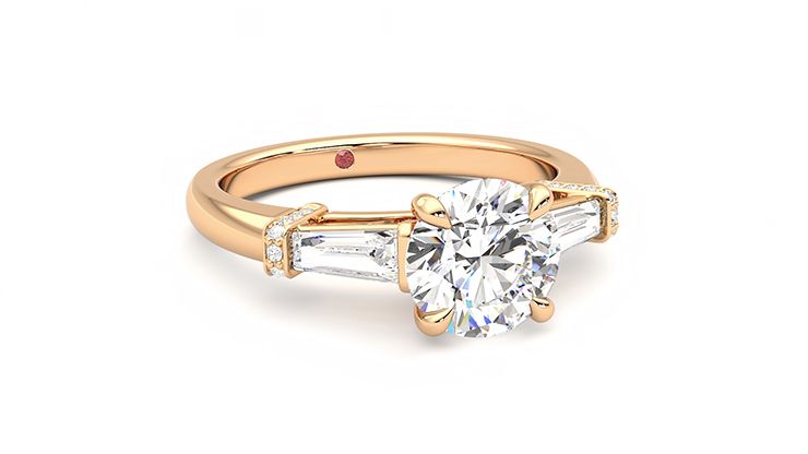 Taylor & Hart Utopia Round Engagement Ring 360 degree image 4
