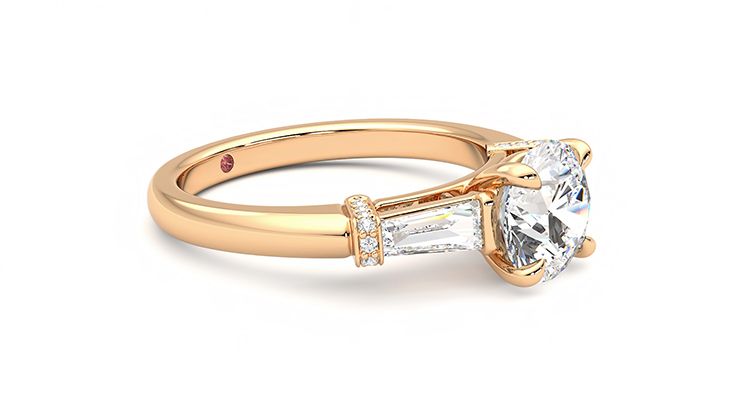 Taylor & Hart Utopia Round Engagement Ring 360 degree image 7