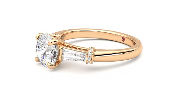 Taylor & Hart Utopia Round Engagement Ring 360 degree image 23