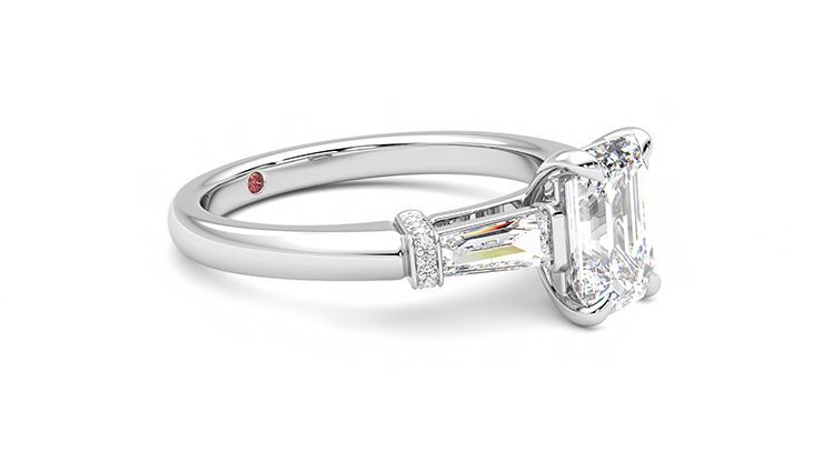 Taylor & Hart Utopia Emerald Engagement Ring 360 degree image 7