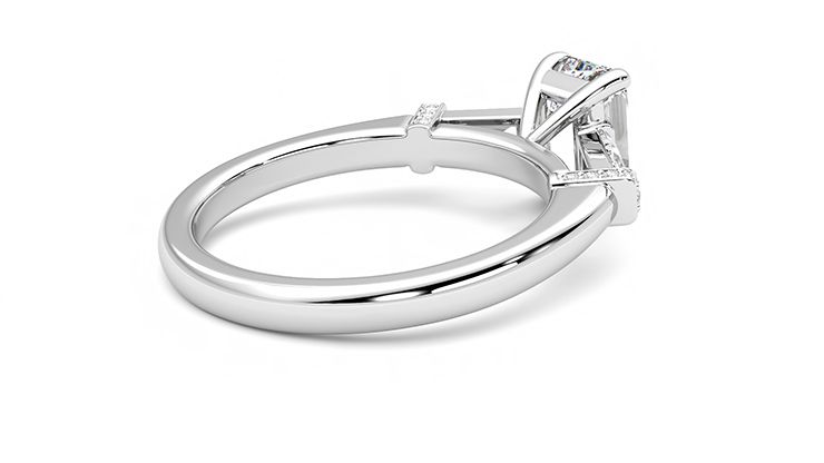 Taylor & Hart Utopia Emerald Engagement Ring 360 degree image 12