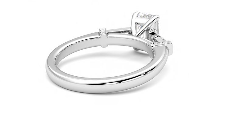 Taylor & Hart Utopia Emerald Engagement Ring 360 degree image 13