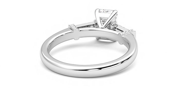 Taylor & Hart Utopia Emerald Engagement Ring 360 degree image 14