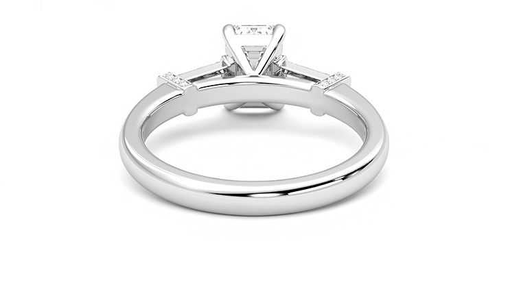 Taylor & Hart Utopia Emerald Engagement Ring 360 degree image 15