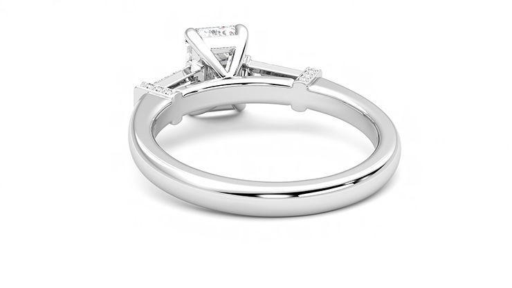 Taylor & Hart Utopia Emerald Engagement Ring 360 degree image 16