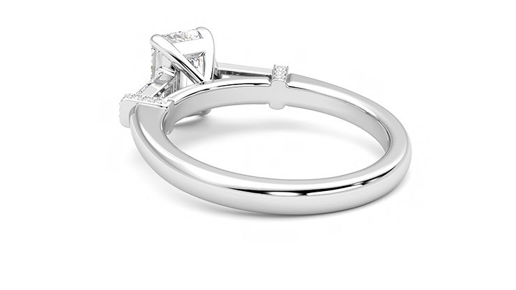 Taylor & Hart Utopia Emerald Engagement Ring 360 degree image 17