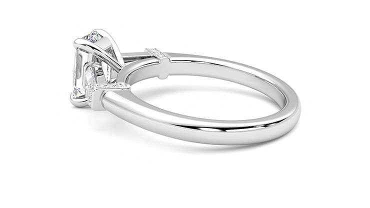 Taylor & Hart Utopia Emerald Engagement Ring 360 degree image 19