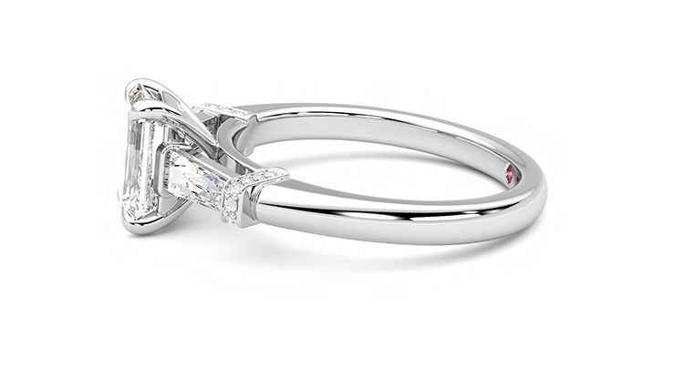 Taylor & Hart Utopia Emerald Engagement Ring 360 degree image 21