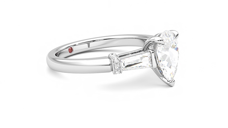 Taylor & Hart Utopia Pear Engagement Ring 360 degree image 7