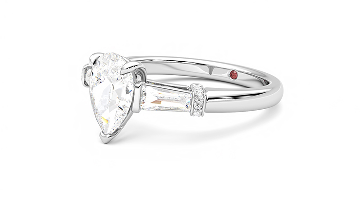 Taylor & Hart Utopia Pear Engagement Ring 360 degree image 24