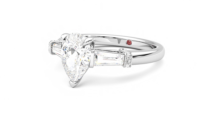 Taylor & Hart Utopia Pear Engagement Ring 360 degree image 25