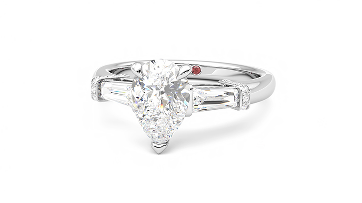 Taylor & Hart Utopia Pear Engagement Ring 360 degree image 27