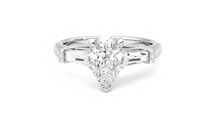 Taylor & Hart Utopia Pear Engagement Ring 360 degree image 29