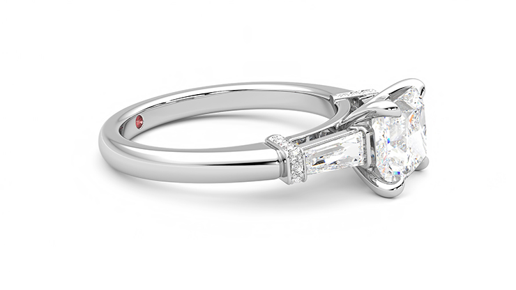 Taylor & Hart Utopia Princess Engagement Ring 360 degree image 8