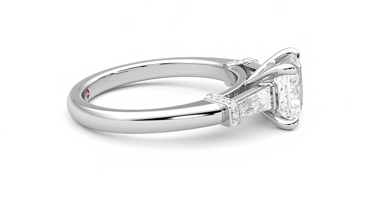 Taylor & Hart Utopia Princess Engagement Ring 360 degree image 9
