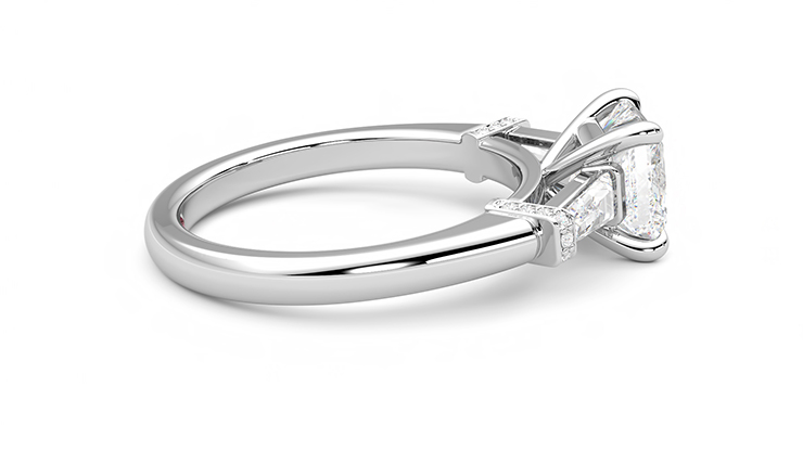 Taylor & Hart Utopia Princess Engagement Ring 360 degree image 10