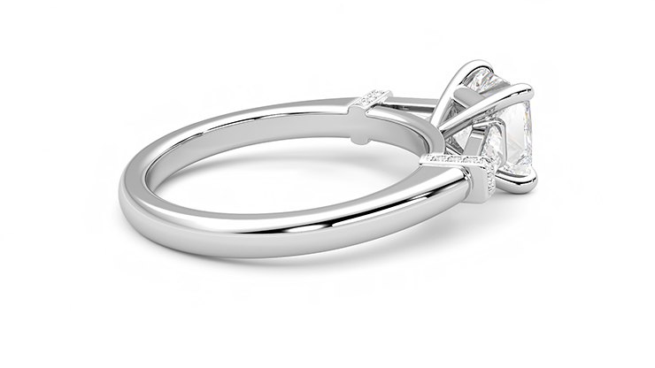 Taylor & Hart Utopia Princess Engagement Ring 360 degree image 11