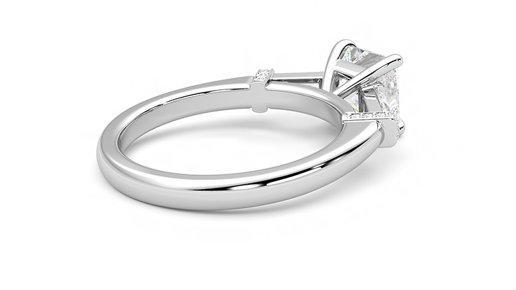 Taylor & Hart Utopia Princess Engagement Ring 360 degree image 12
