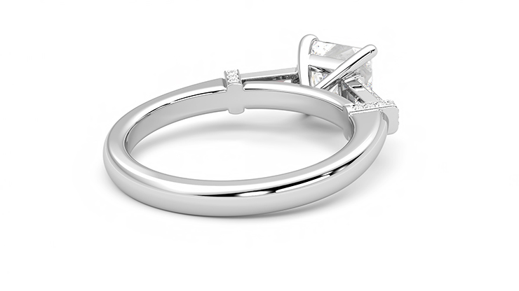 Taylor & Hart Utopia Princess Engagement Ring 360 degree image 13