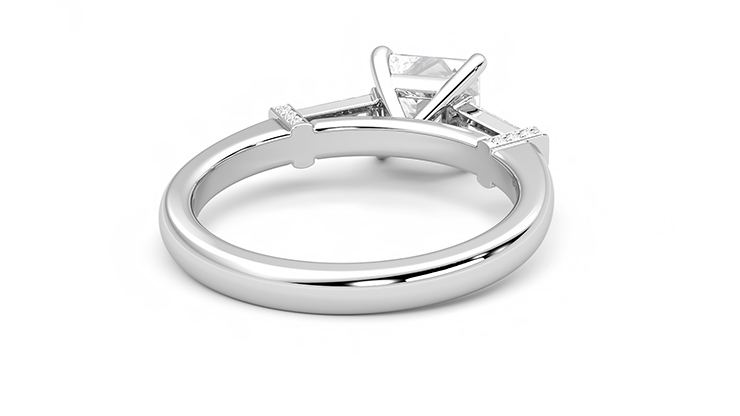 Taylor & Hart Utopia Princess Engagement Ring 360 degree image 14