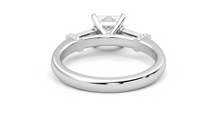 Taylor & Hart Utopia Princess Engagement Ring 360 degree image 15