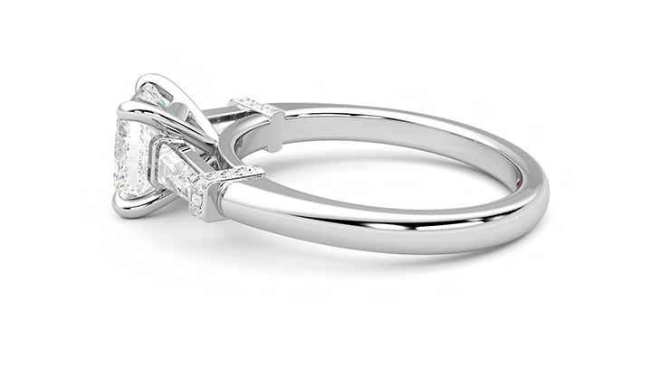 Taylor & Hart Utopia Princess Engagement Ring 360 degree image 20