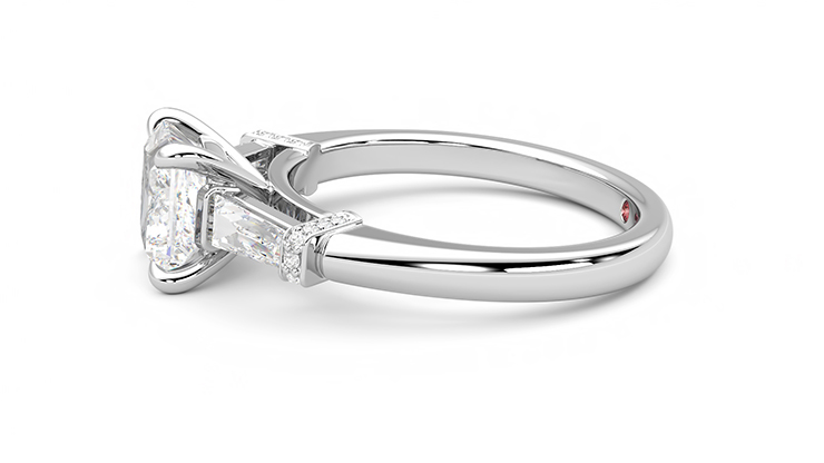 Taylor & Hart Utopia Princess Engagement Ring 360 degree image 21