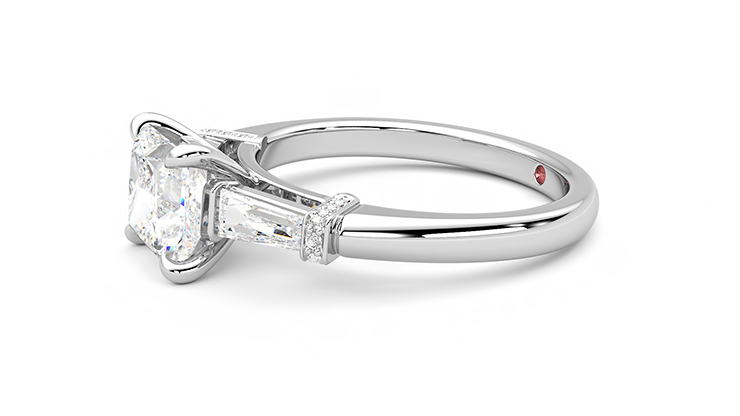 Taylor & Hart Utopia Princess Engagement Ring 360 degree image 22