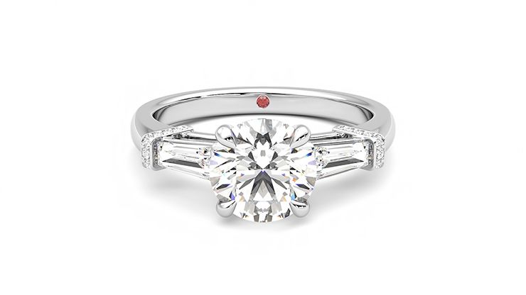 Taylor & Hart Utopia Round Engagement Ring 360 degree image 0