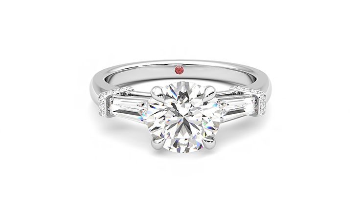 Taylor & Hart Utopia Round Engagement Ring 360 degree image 1